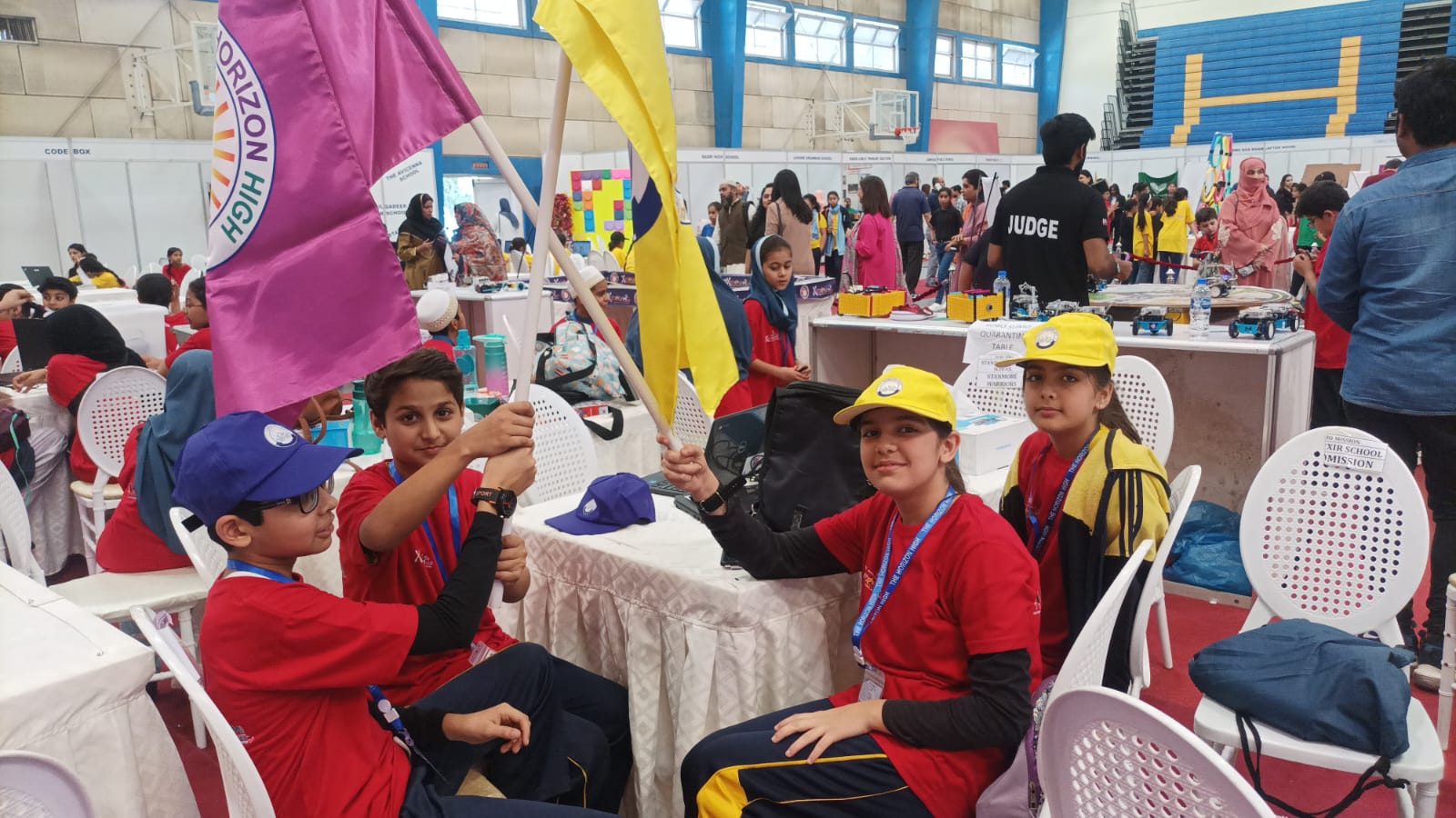 Horizon High students participating in a school event